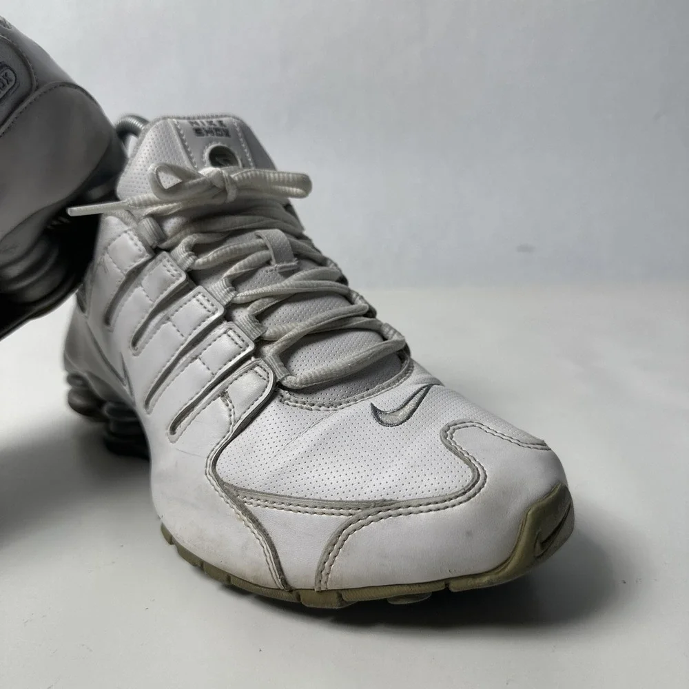 Nike Shox NZ SL White Silver Womens Running Shoes 9.5 Sneakers 366571-111 Retro